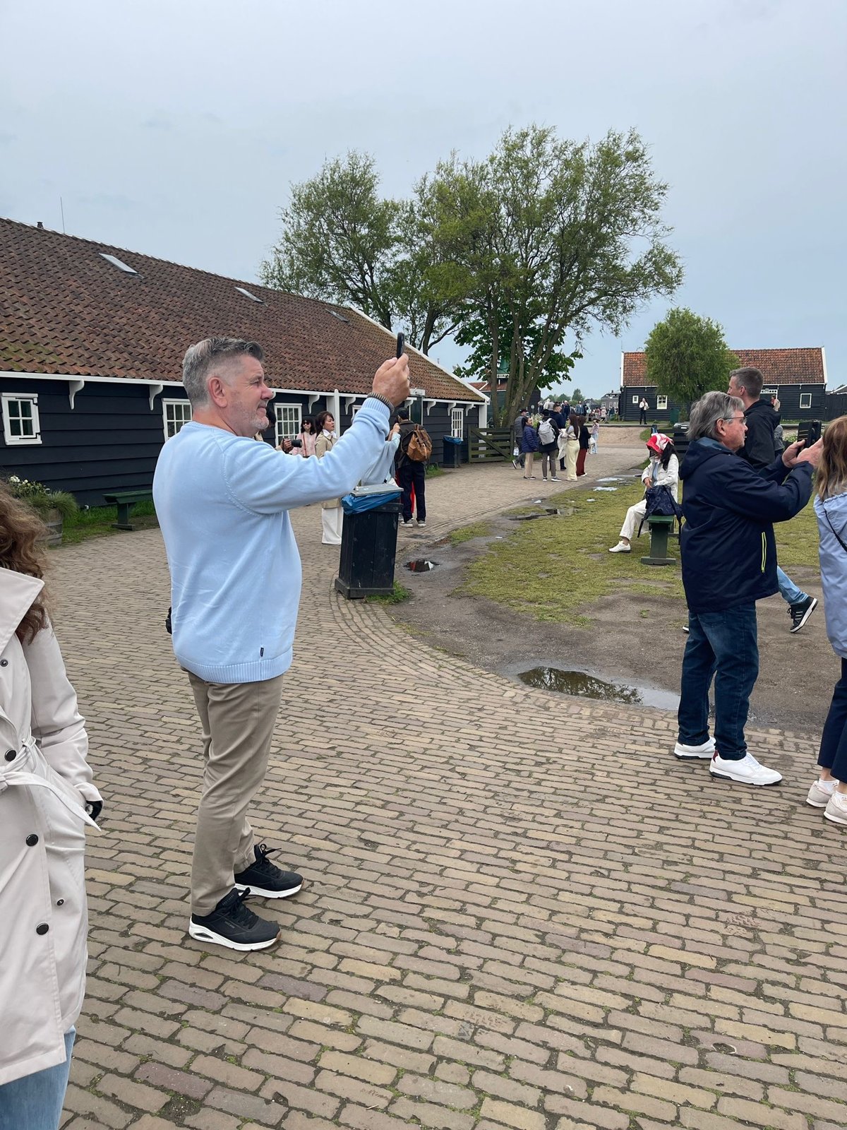 Mike photographing guests on a tour at Zaanse Schans