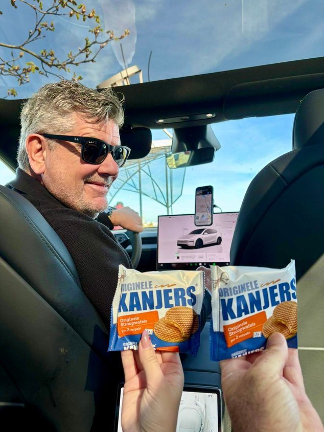 Inside the Tesla Model Y Premium Long Range with its panoramic glass roof